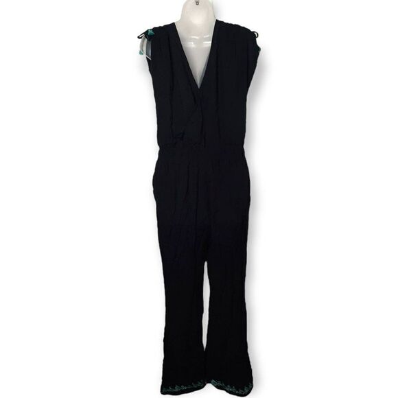 Soft Surroundings Baja Embroidered Jumpsuit sz S - Picture 4 of 6